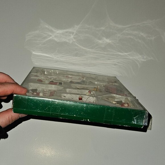 13 VTG Mervyn's Mini Wood Ornaments Christmas Tree Decor Lot Snowmen Santa Angel - Picture 12 of 14